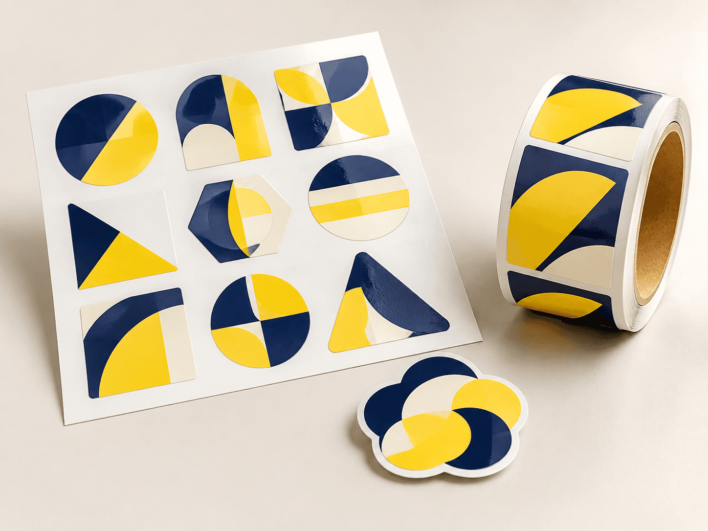 Pegatinas y etiquetas de productos personalizadas impresas en diversas formas