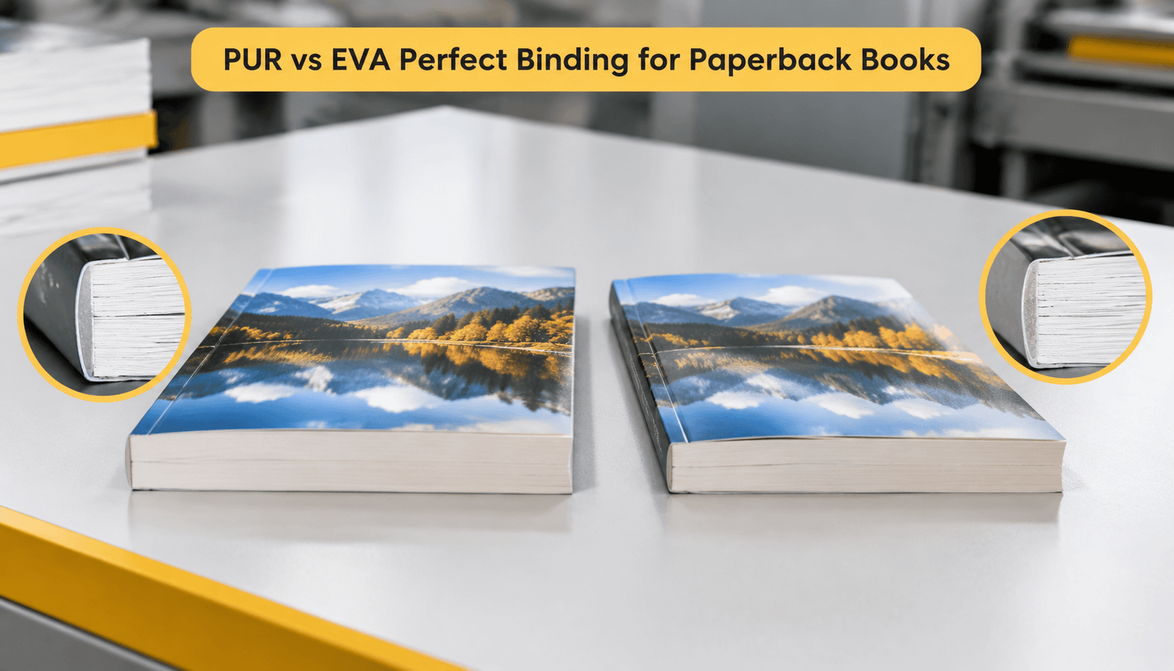 PUR vs EVA perfect binding comparison for paperback books