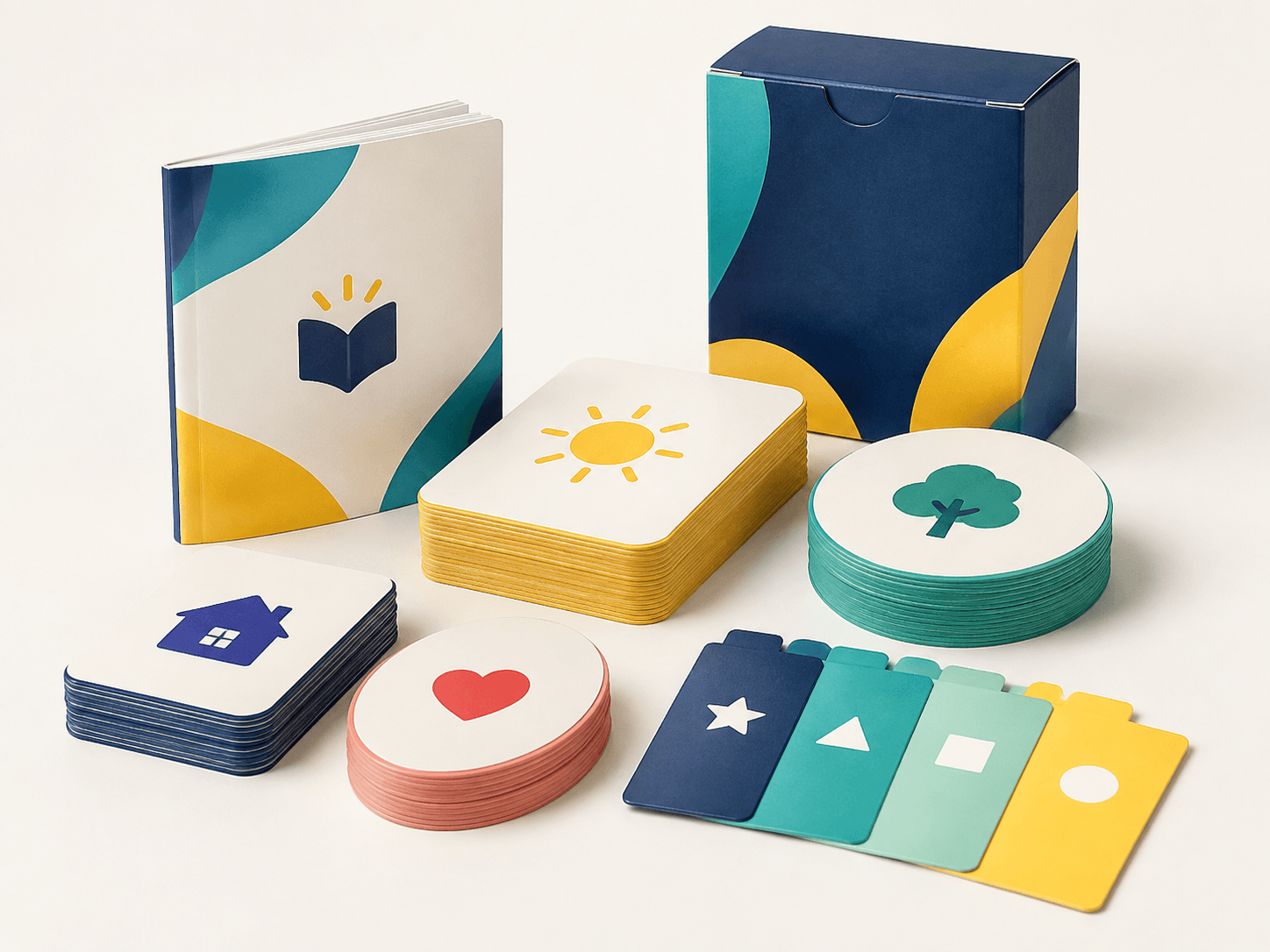 Configurations et options de finition des cartes éducatives illustrées