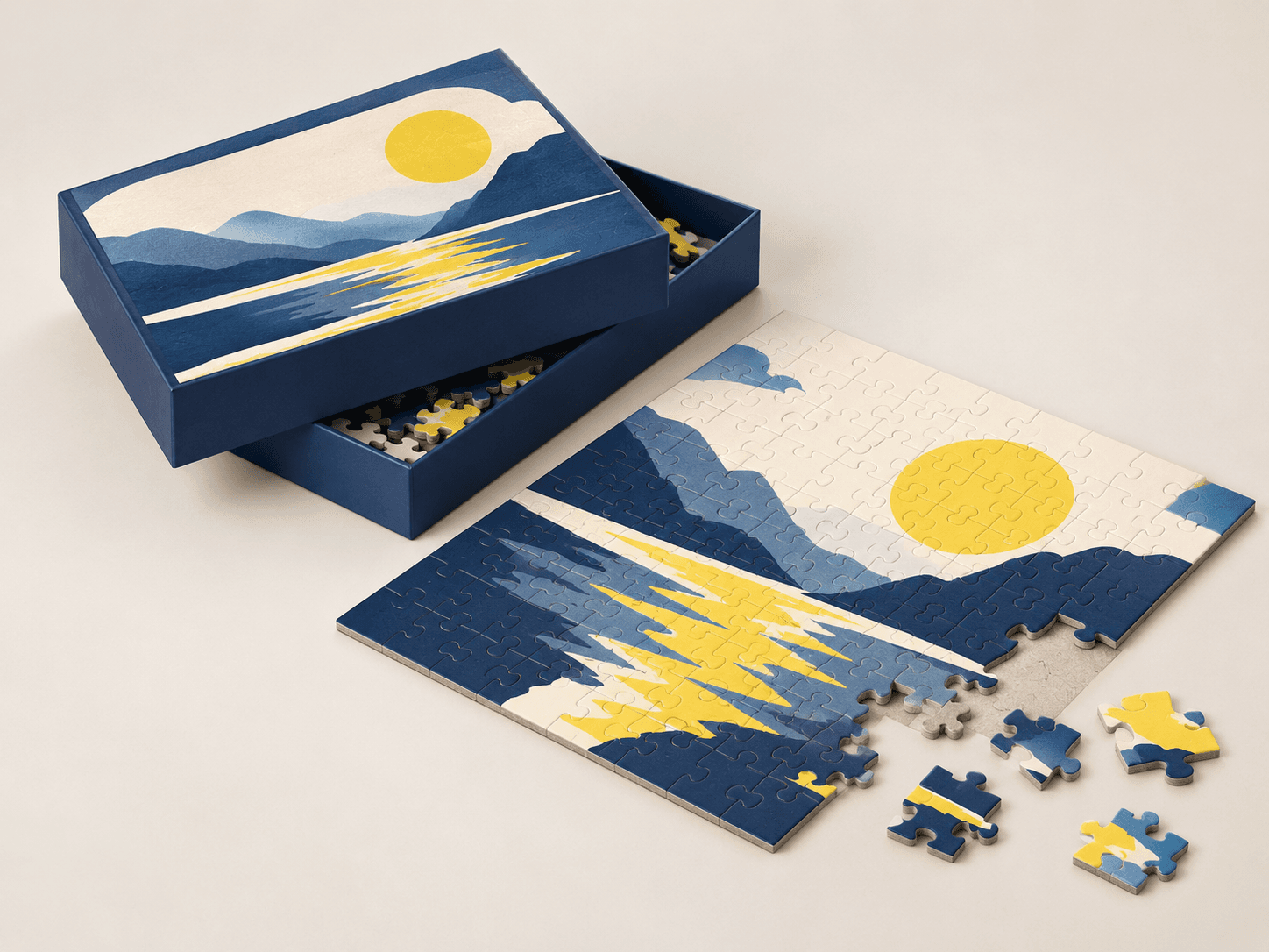puzzle personnalisé imprimé avec pièces de puzzle