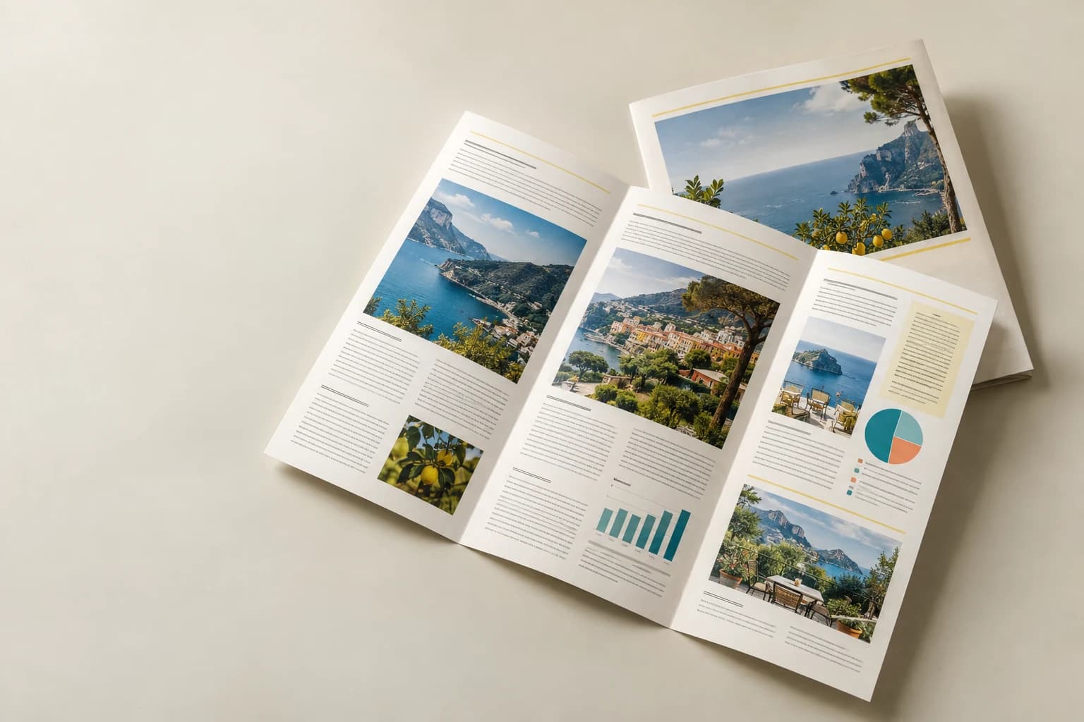 Boletín Illustrativo: Doble definido, paneles de lectura correctamente orientados y detalles de la foto impresa aguda.
