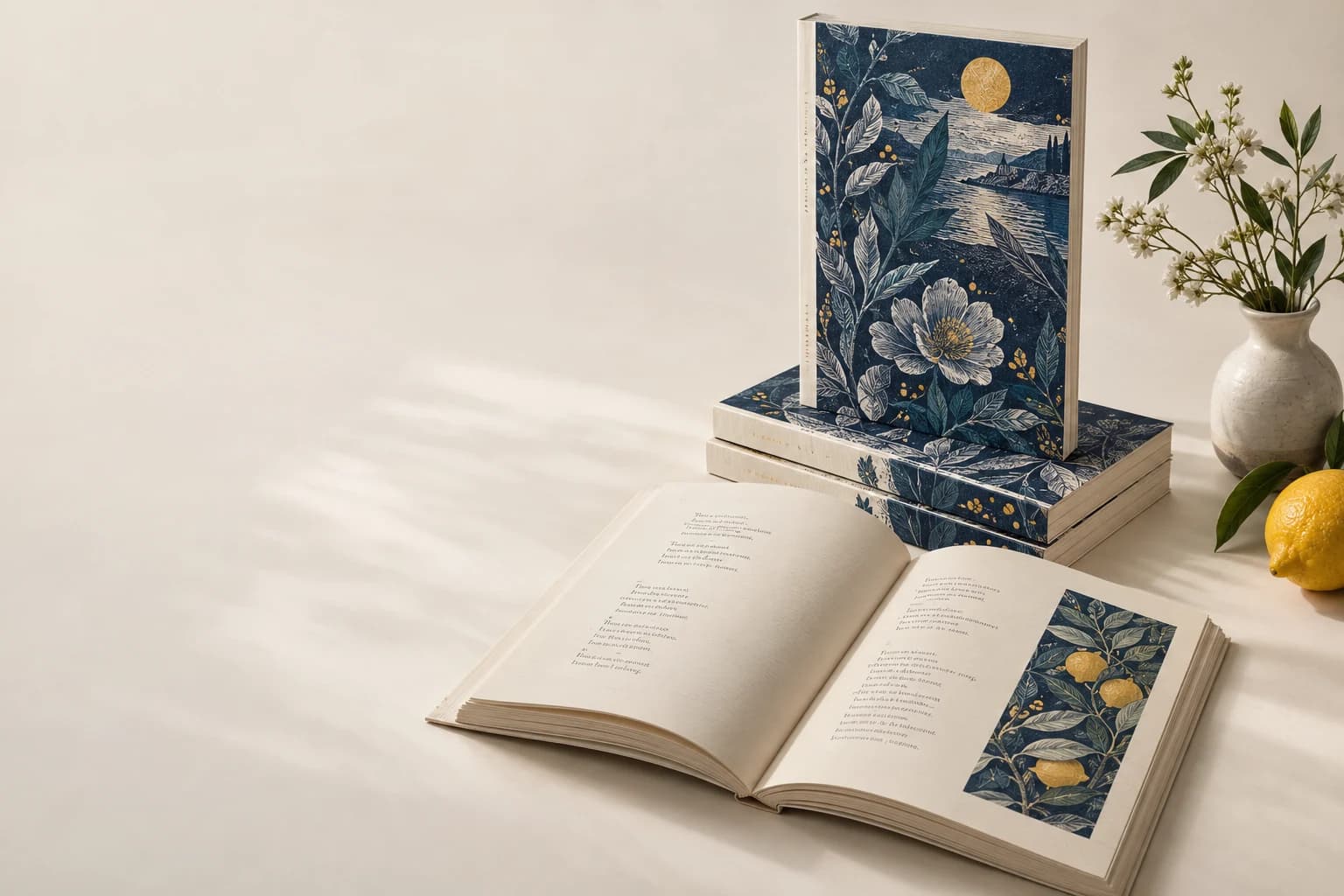Libro de poesía ilustrativa: Espaciado de estrofa intencional, grano de papel y un bolsillo compacto limpio lomo.