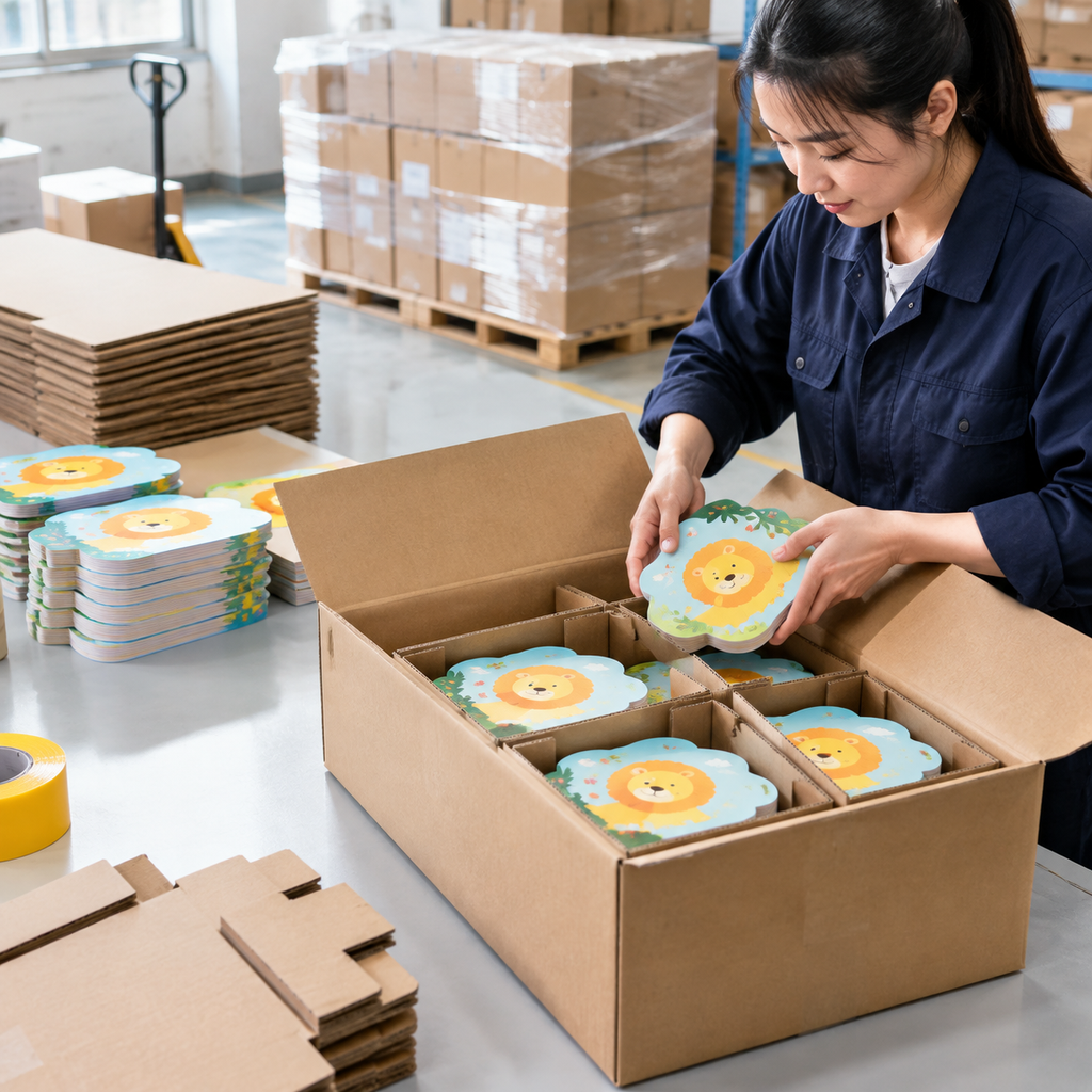 Embalaje protector de exportación para libros de cartón con formas personalizadas