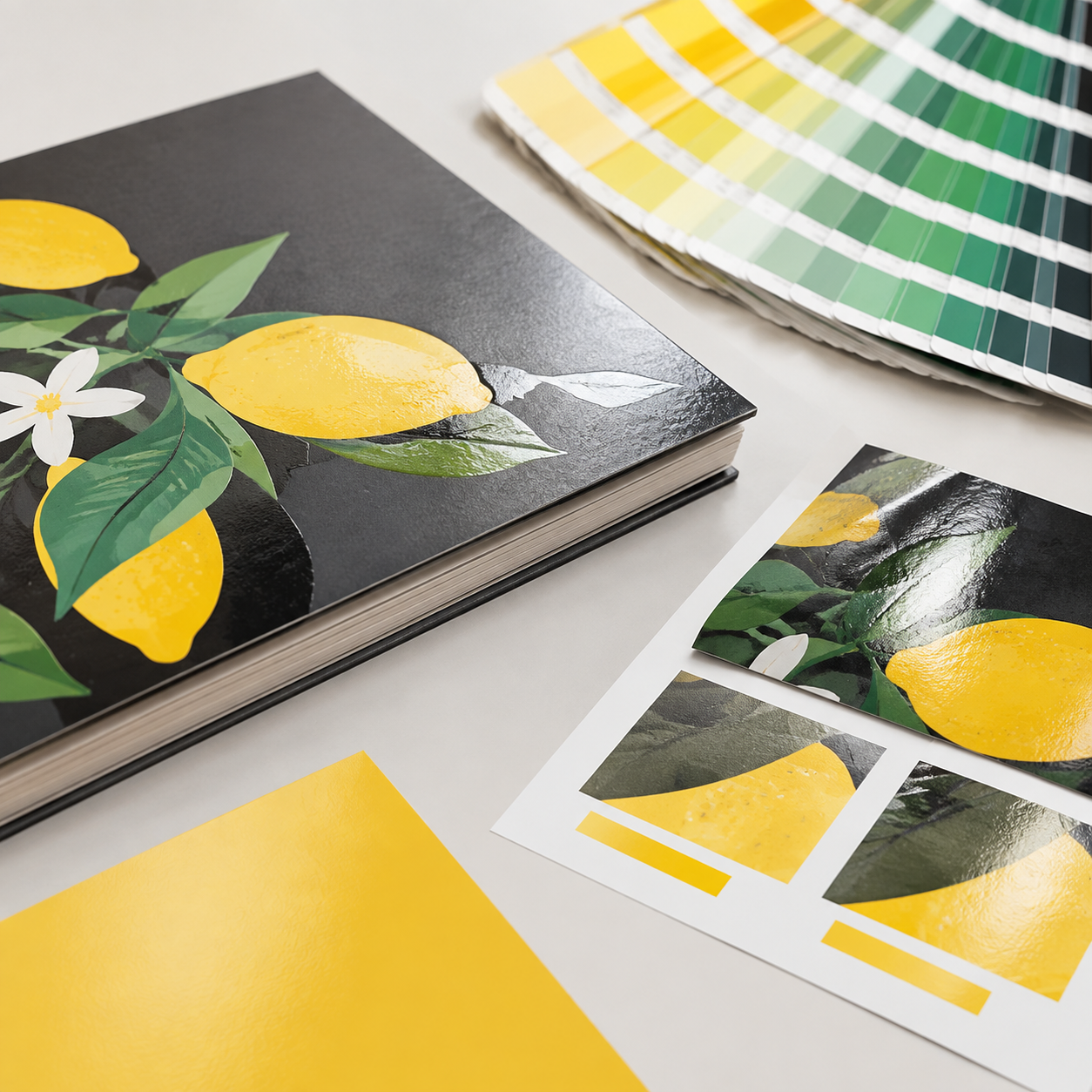 Spot colors, lamination and surface appearance