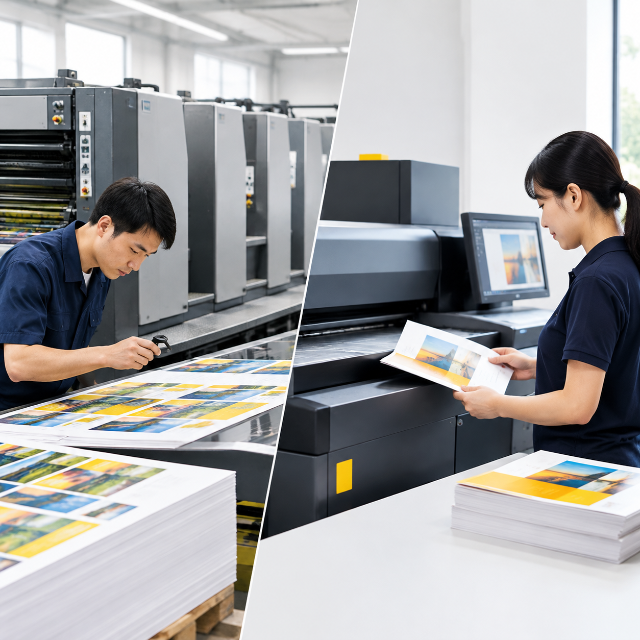 Choose offset or digital printing for the project