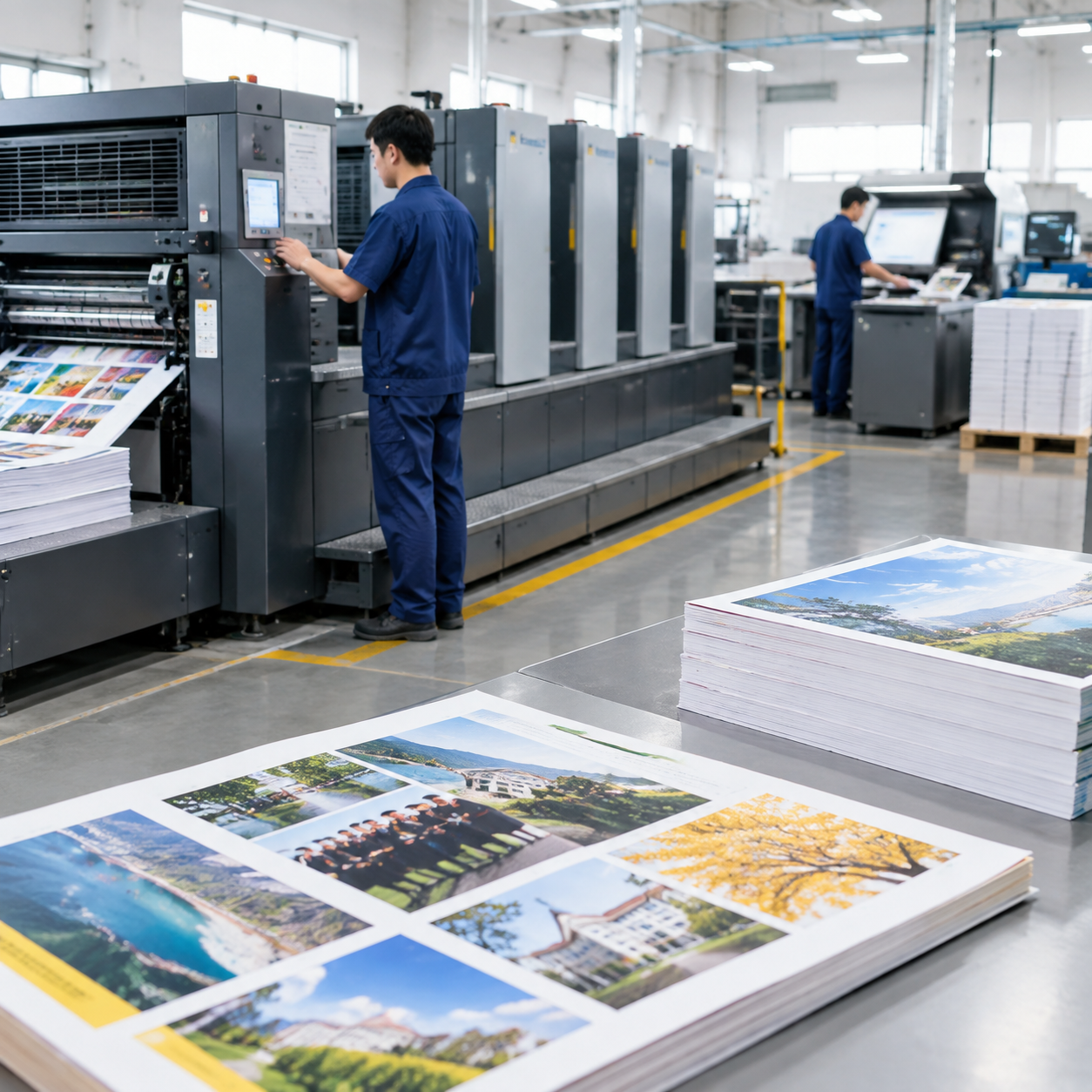 Offset and digital presses used for commercial book production