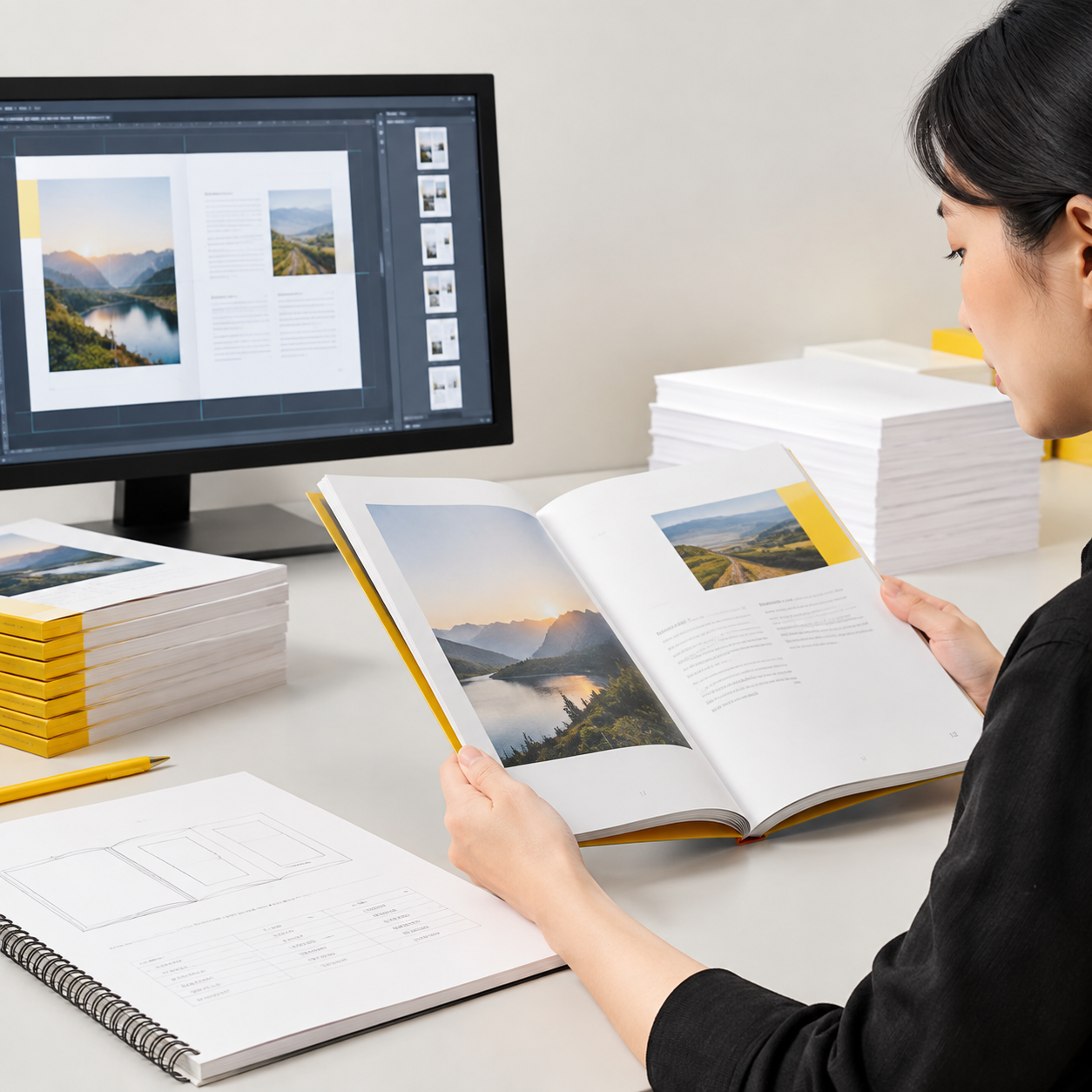 Plan page count around binding and layout